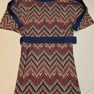 BCBGeneration Asymmetrical Dress in Red and Blue